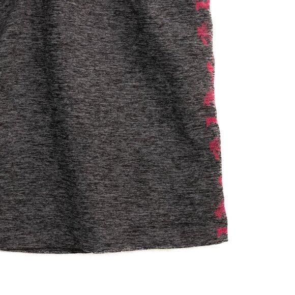 Active Pro Womens Racerback Tank Top With Pink Trim & Side Panels - Heather Gray - Picture 8 of 8